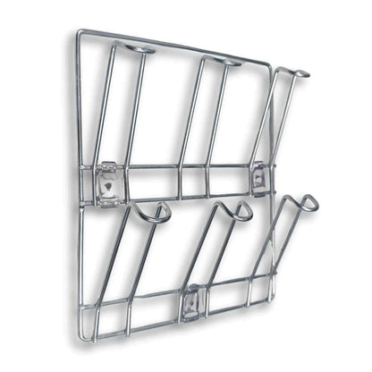 Stainless steel mug rack fixed on wall for kitchen organization