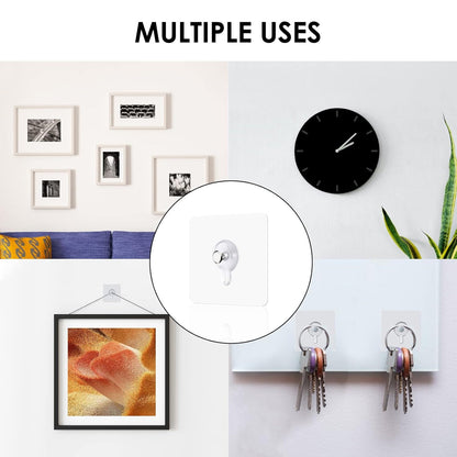 InvisiHook clear adhesive wall hook for home decor