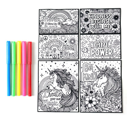 Creative art posters for kids from the 11 piece colouring and activity set