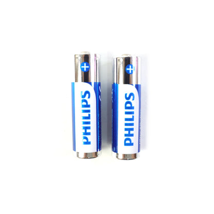 Pack of 2 alkaline AAA batteries for household electronics
