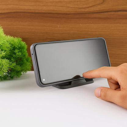 Ergonomic Black Pyramid Mobile Stand holding a smartphone securely