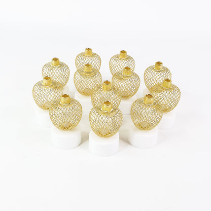 Warm glowing apple shape LED tealight candle for festival decoration