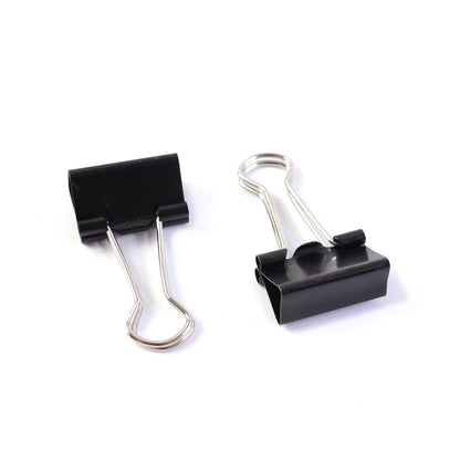 Compact 19mm metal binder clips for paper and file organization