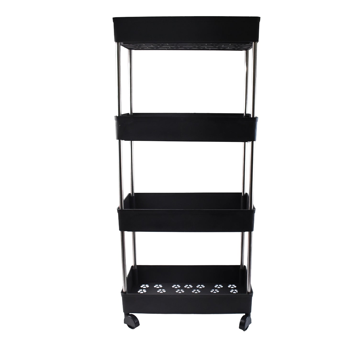 Room roll movable storage rack trolley with multi-use application