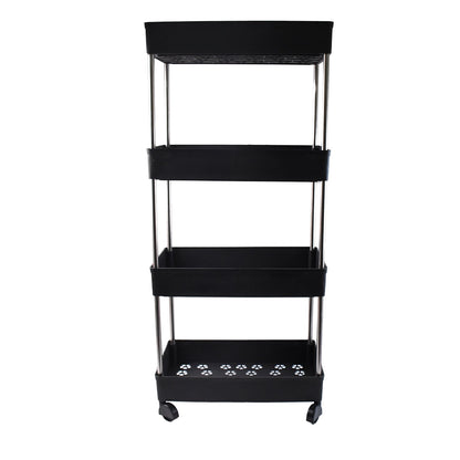 Room roll movable storage rack trolley with multi-use application