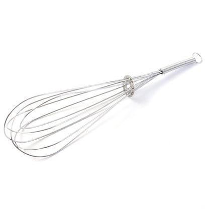 Wire whisk used as egg beater for mixing and aerating ingredients