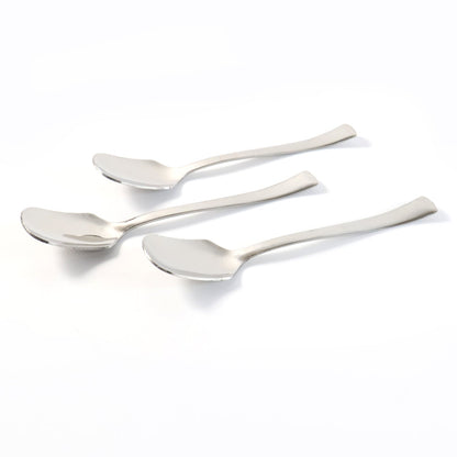 Deep bowl stainless steel spoons ideal for scooping ice cream and desserts