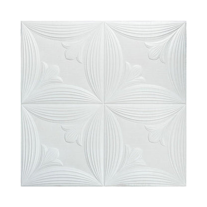 Set of white embossed foam wall tiles ideal for living room or bedroom walls