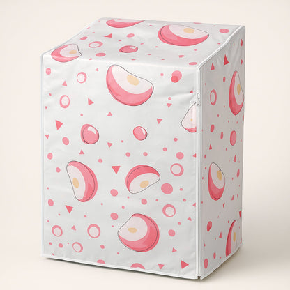 Wrap protector washing machine cover demonstrating full zipper closure