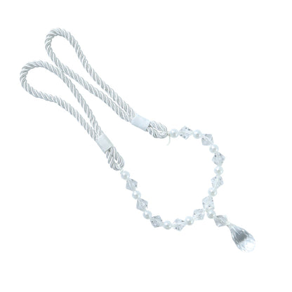 Decorative crystal curtain accessory with twisted rope design