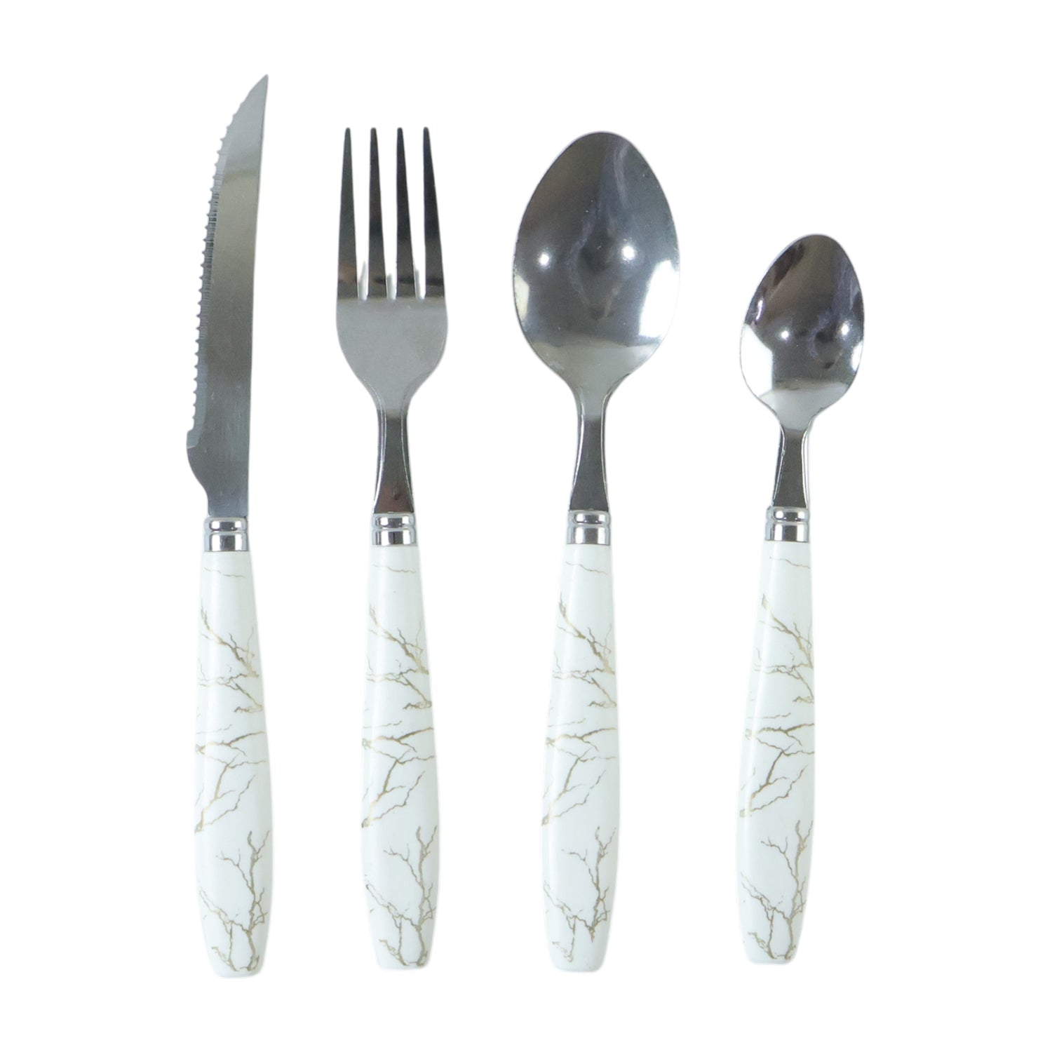 Modern stainless steel flatware set for everyday dining