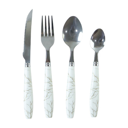 Modern stainless steel flatware set for everyday dining