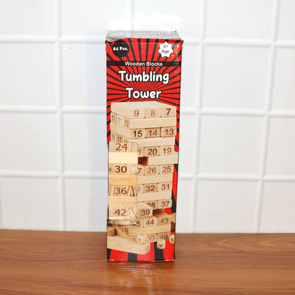 Compact wooden stacking blocks for indoor dexterity game