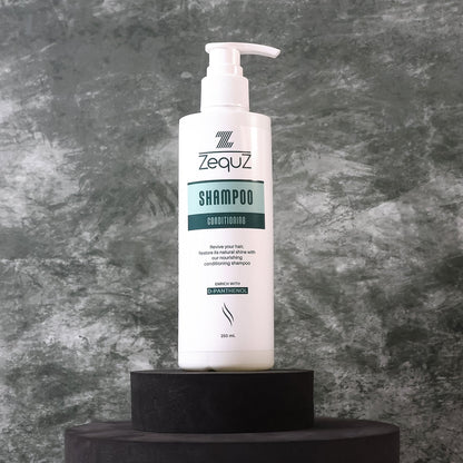 Conditioning shampoo lather showing smooth and hydrating hair care effect