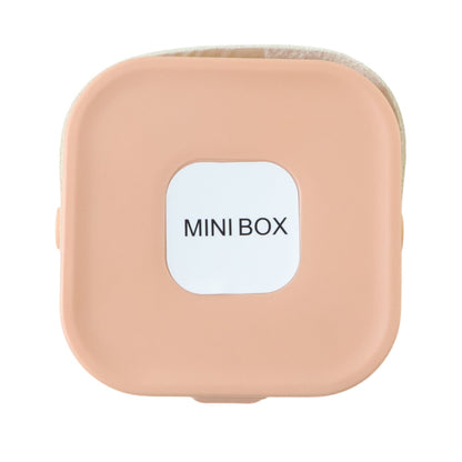 Full view of compact mini jewelry storage box with mirror