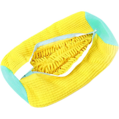 Laundry bag made for shoe cleaning with microfiber liner and zipper
