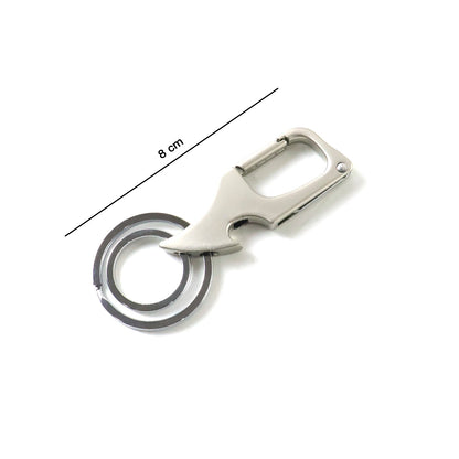 Stylish metal keychain with secure locking mechanism