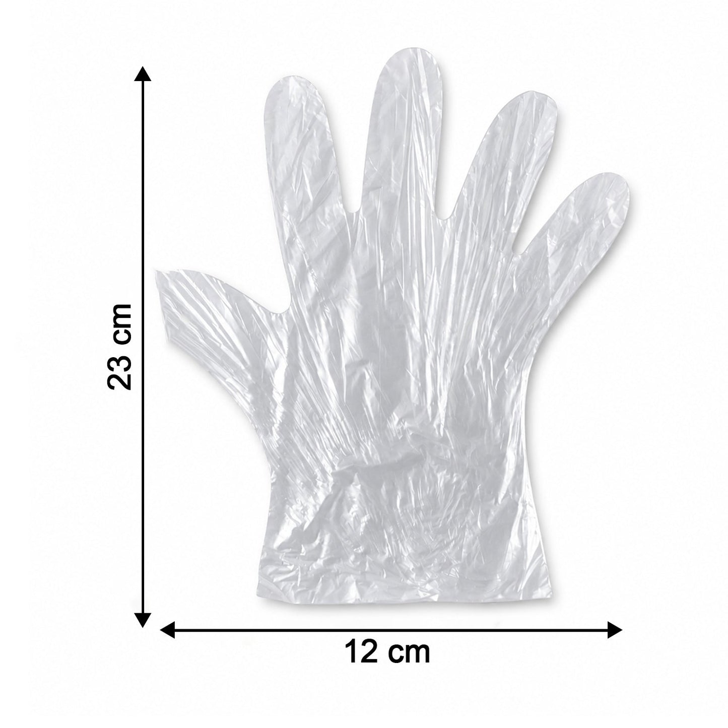 Packaging of disposable plastic gloves for hygienic tasks