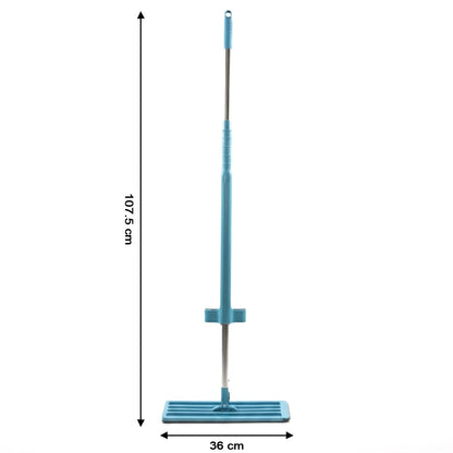 Rectangular microfiber mop head of flat floor mop suitable for wet and dry cleaning