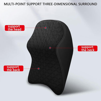 Vehicle headrest pillow designed for neck pain relief during travel