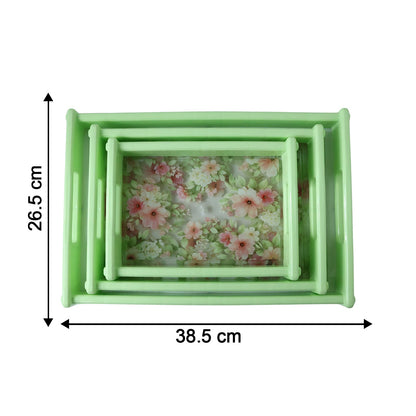 Colorful Floral Printed Serving Tray Set