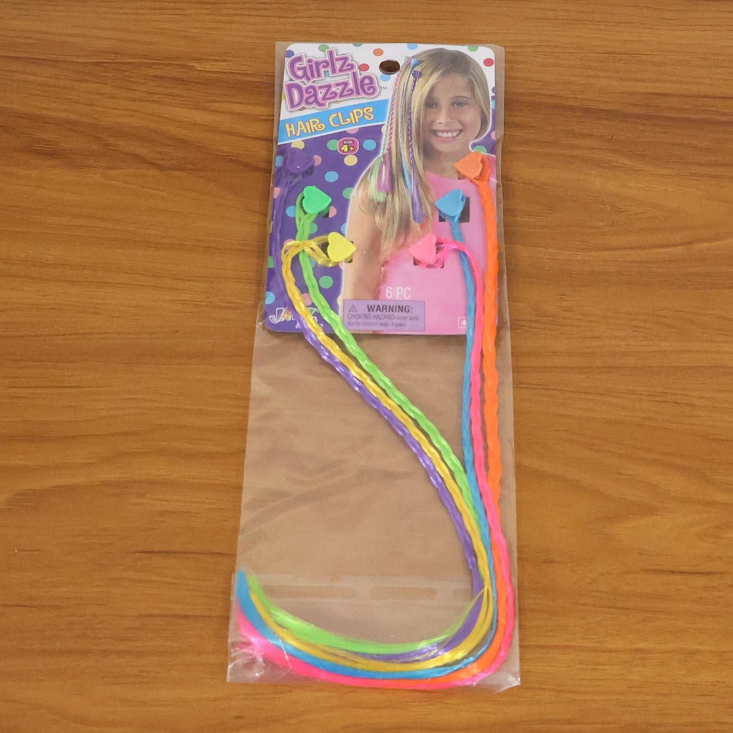 Multicolor braided hair streaks clip-in set for girls and kids styling fun