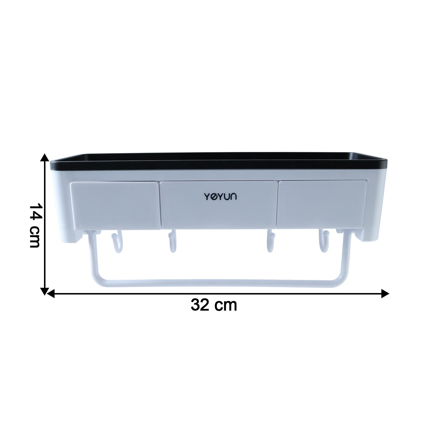 Neutral image of bathroom storage rack
