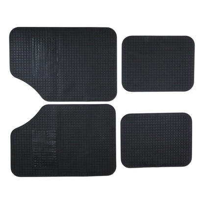 Universal vehicle interior protection mats in all-weather durable rubber