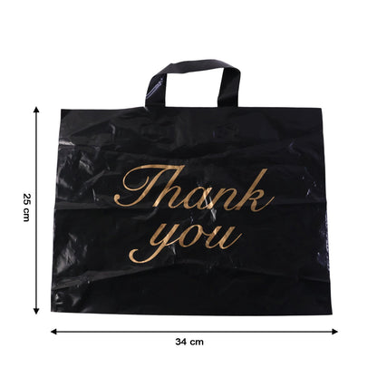 Compact foldable Thank You shopping tote bag for easy storage