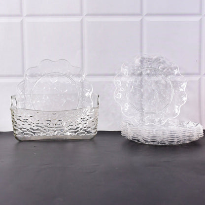 Tray and bowl set made of food-grade plastic for safe serving