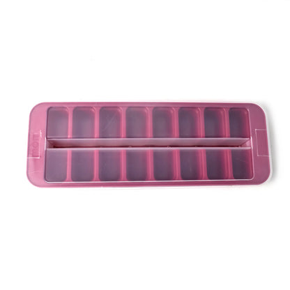 Freezer storage box designed for efficient ice cube and snack storage