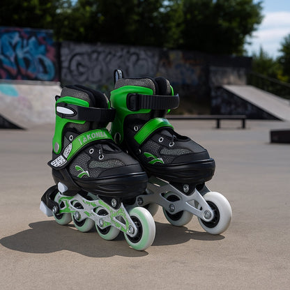 Roller boots featuring adjustable sizing for growing feet