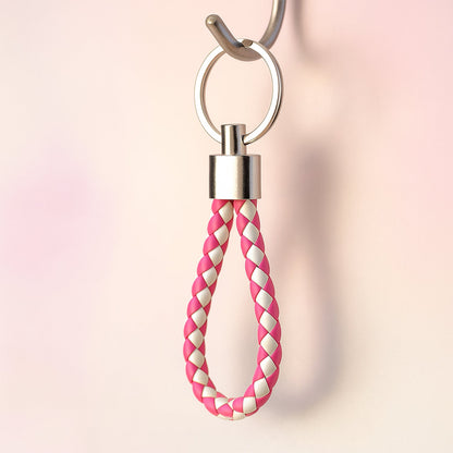 Key holder braided leather keychain ideal for organizing keys securely