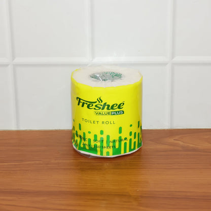 Freshee toilet roll packaging highlighting product features