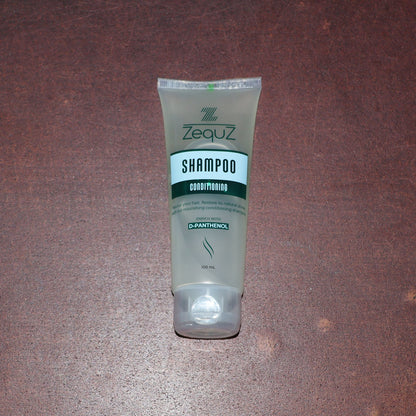 Zequz Conditioning Shampoo product lineup showing consistent branding