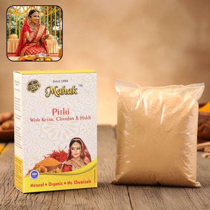 Close-up image of natural pithi powder for skin cleansing