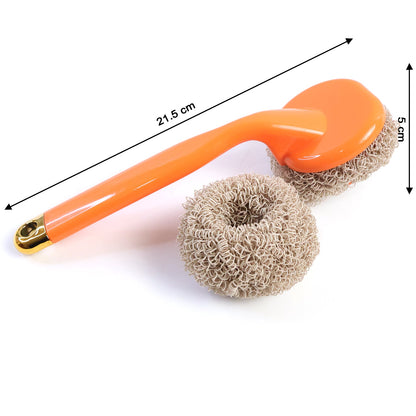 Components of cleaning scrubber set including replaceable scrubber heads