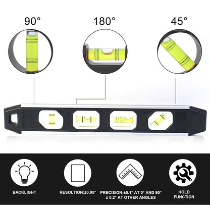 Durable aluminum frame spirit level tool for accurate home and workshop use