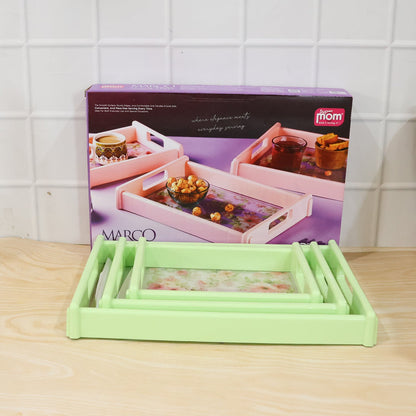 Stylish floral printed serving tray for everyday use