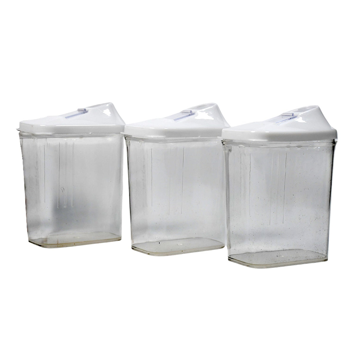 Lifestyle shot of the CookAura 3pc kitchen storage jars in a modern kitchen.