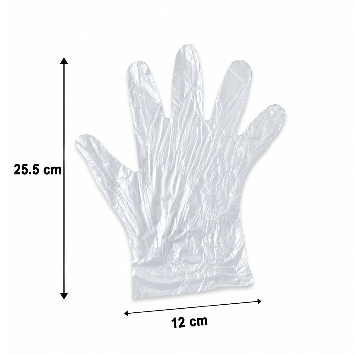 Box of disposable plastic gloves for food and cleaning tasks