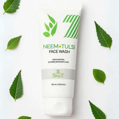 Flip-cap squeeze tube of Zequz Neem & Tulsi Face Wash