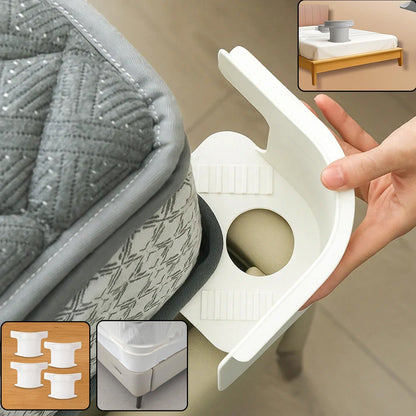 Plastic bed sheet holders providing strong grip and wrinkle-free mattress sheets