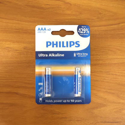 Long-lasting alkaline AAA batteries for household devices