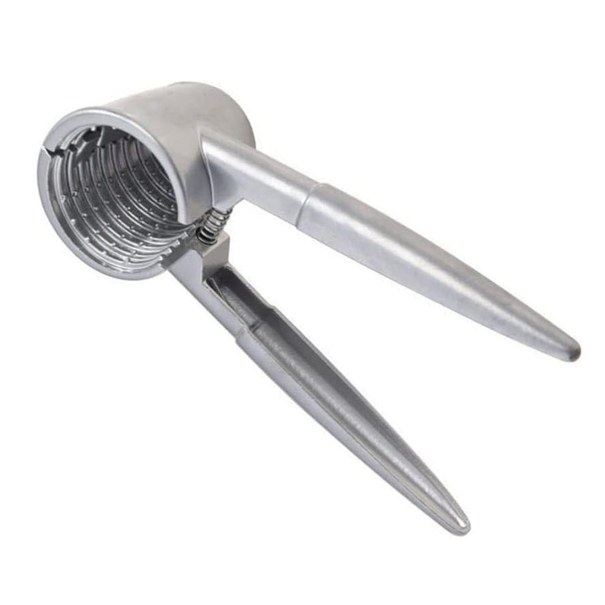 Die-cast stainless steel nut cutter demonstrating precise engineering for effective nut cracking.