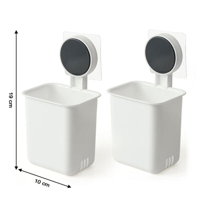 Modern bathroom storage organizer cups showing clean design