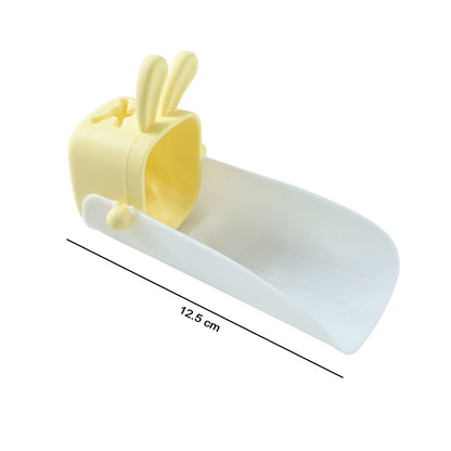 Bathroom tap extender for kids with splash-free water flow