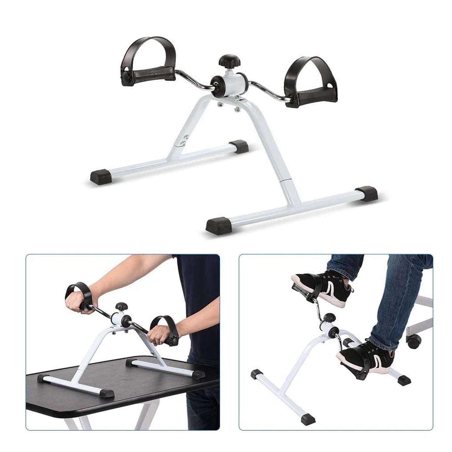 Adjustable resistance pedal exerciser for low-impact exercise