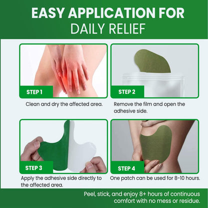 Packaging for herbal knee relief patches set of 10