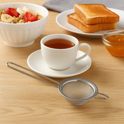 Lightweight kitchen strainer perfect for tea and coffee preparation